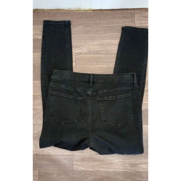 Old Navy black, Rockstar skinny, secret - slim pockets, distressed jeans. Size 1 - Picture 2 of 4
